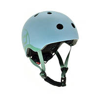 Шлем Scoot&Ride LED 46-51 см XXS/XS Gey/Blue (SR-181206-STEEL) - Вища Якість та Гарантія!