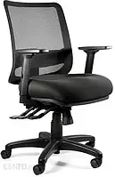 Крісло Uniquemeble Fotel Ergonomiczny Do Biura Mikrosiatka Saga Plus M Czarny