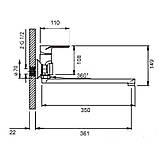 Змішувач для ванни Qtap Jay з довгим поворотним виливом (з душовим гарнітуром) QTJAY2601CRW45552 Chrome/White, фото 2