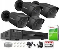 Ip Hikvision 4x 4Mpx PoE Black