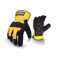 Защитные перчатки DeWALT разм. L/9, с кожаной ладонью и пальцами (DPG41L) - Вища Якість та Гарантія!