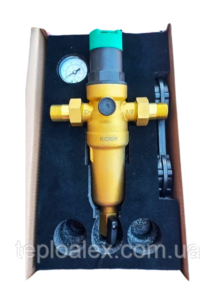 Фильтр самопромывной с редуктором давления KOER 1/2" (Чехия ...