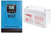 Джерело безперебійного живлення (ДБЖ) Volt Polska Inwerter Solarny Sinus Pro Ultra 2000 12/230V (1000/2000W) +