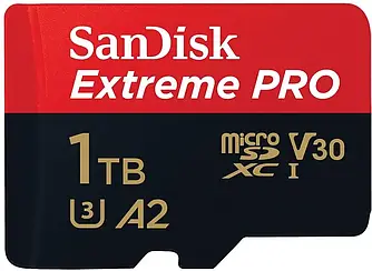 Карта пам'яті SanDisk microSDXC Extreme Pro 1TB 200/140 MB/s A2 V30 UHS-I U3 (SDSQXCD1T00GN6MA)