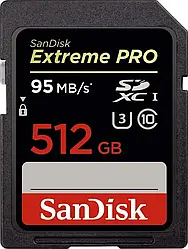 Карта пам'яті SanDisk SDXC 512GB Extreme PRO UHSI-I U3 Class10 V30 (SDSDXXY512GGN6MA)