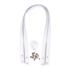 Ручки двосторонні на гвинтах для шопперів (70*2 см), колір Білий