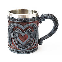Необычная Кружка чашка Готический дракон (400 мл) из полистоуна. Чашка для чая в подарок