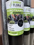 Агротканина чорна 100 г/м² 1.10 х 100 м Garden flora для мульчування грядок захист від бур'янів агротекстиль, фото 3