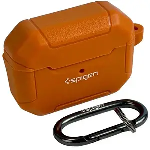 Чохол для навушників Infinity Spigen Case Apple AirPods 1/2 with carabine Orange