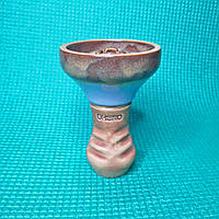 Чаша для кальяна DHEAD. Чаша-фанелл из глазурованной глины с плоским дном