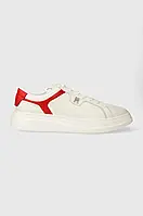 Urbanshop com ua Шкіряні кросівки Tommy Hilfiger POINTY COURT SNEAKER колір бежевий FW0FW07460 РОЗМІРИ