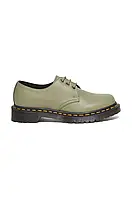 Urbanshop com ua Шкіряні туфлі Dr. Martens 1461 жіночі колір зелений на плоскому ходу DM31696357 РОЗМІРИ