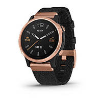 Спортивные часы Garmin Fenix 6S Pro Sapphire Rose Gold with Heathered Black Nylon Band 010-02159-37