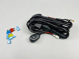 Комплект проводки для будь-яких led фар і led bar в зборі 0-30A 3 м кабель пульт з джгутом реле запобіжники