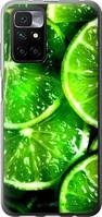 Чехол на Xiaomi Redmi 10 Зелёные дольки лимона "852u-2488-18101"