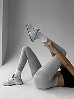 Женские лосины-леггинсы модные фитнес лосины леггинсы для спортаотдыха стильные лосины серые