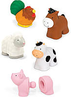 Развивающая детская игрушка "Фермерские животные" Melissa & Doug (10 эл.) Pop Blocs Farm Animals