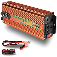 Инвертор AC/DC UKC SSk 2000W+LCD. 12V-220V. Преобразователь. Автомобильный. Гарантия+Акция
