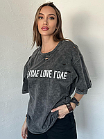 Жіночі об'ємні футболки з порізами в стилі тай дай Туреччина