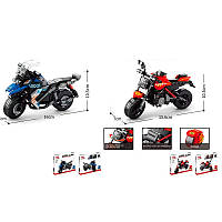 Конструктор 30026-7 мотоцикл, от 281 до 287 деталей, 2 вида