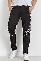Спортивные подростковые брюки для мальчика принтом эластик, черного цвета, S-XXL