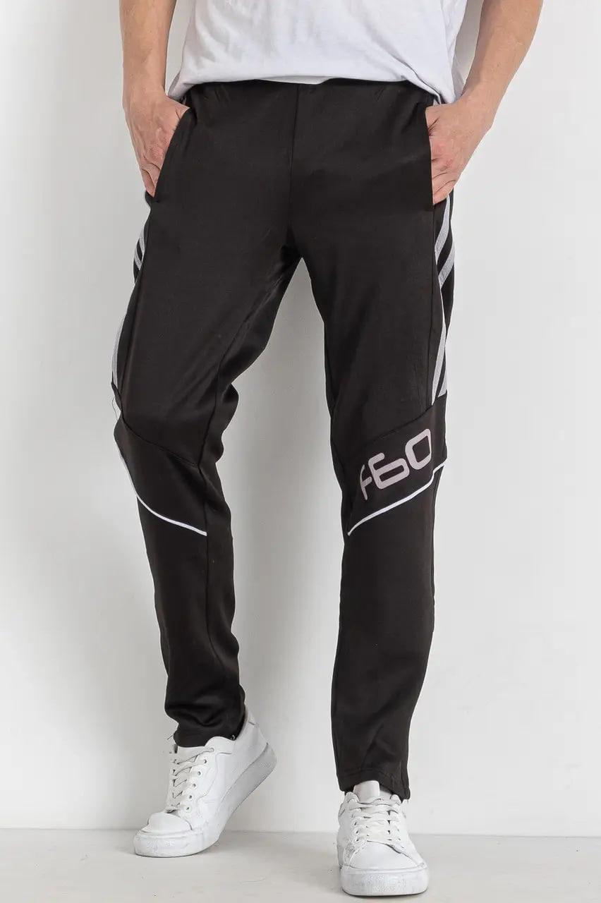 Спортивні штани підліткові для хлопчика  принтом еластик, чорного кольору, S-XXL