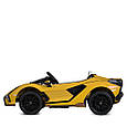 Дитячий двомісний електромобіль Lamborghini Sian (жовтий колір), фото 4