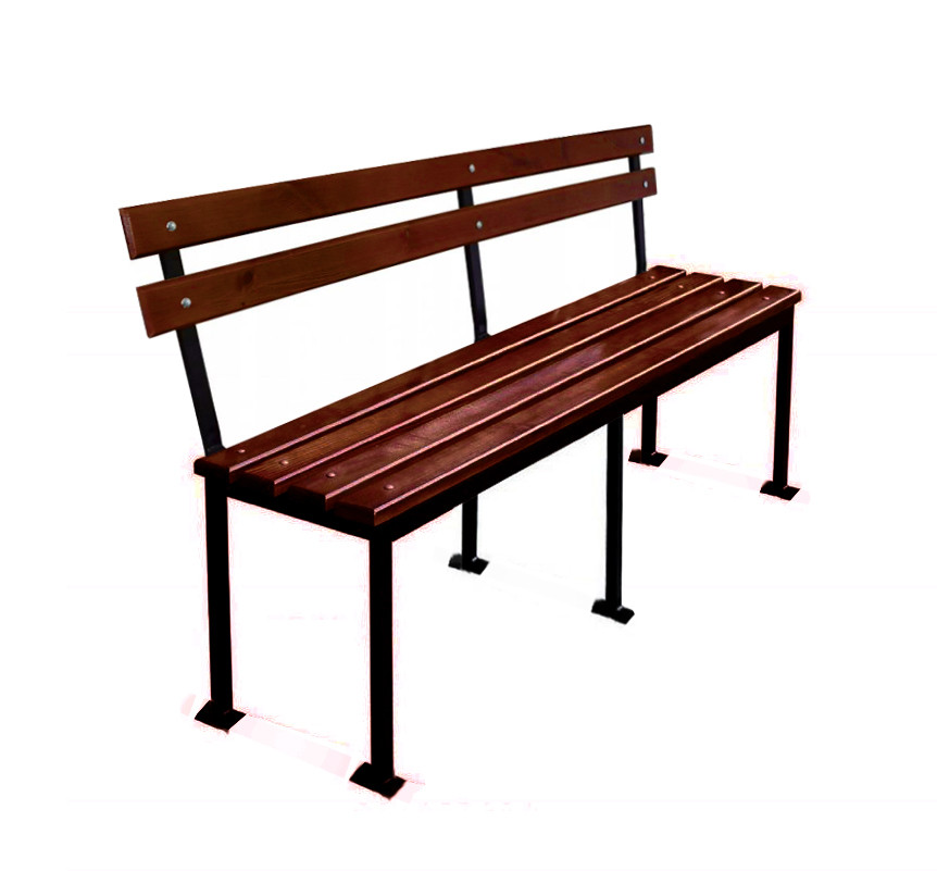 Лавка Tobi Sho для кладовища без підлокітників 200 см колір каштан, фото 1