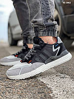 Кроссовки Adidas Nite Jogger Boost 3M (сіро/чорні) brand shop