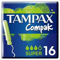 Тампоны Tampax Compak Super с апликатором 16 шт. (4015400219712/4015400219743) - Вища Якість та Гарантія!