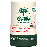 Дезодорант L'Arbre Vert с экстрактами цветов вишни и гамамелиса 50 мл (3450601032394) - Вища Якість та