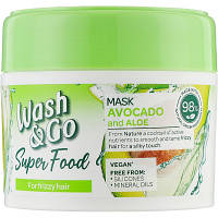 Маска для волос Wash&Go Super Food с авокадо и алоэ вера 300 мл (8008970053097) - Вища Якість та Гарантія!