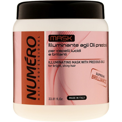 Маска для волосся Brelil Numero для надання блиску з цінними оліями 1 л (8011935071784), фото 1
