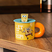 Чашка керамічна з кришкою "Спанч Боб" 400 мл SpongeBob