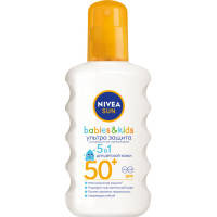 Средство от загара Nivea Sun Babies & Kids Детский солнцезащитный спрей Ультразащита SPF 50+ 200 мл