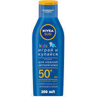 Средство от загара Nivea Sun Детский солнцезащитный лосьон Играй и купайся SPF50+ 200 мл (4005808440696)