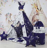 Вігвам та аксесуари великий ігровий намет для дітей курінь Зоряне сяйво БОН БОН, Кошик, комплект, фото 9