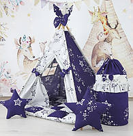 Намет дитячий Вігвам для дітей курінь для ігор Зоряне сяйво БОН БОН + Кошик Повний комплект!