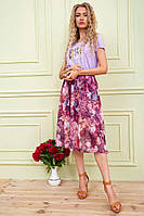 Літнє плаття міді бузкового кольору в принт 119R0419 Ager XS KB, код: 8232550