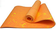 Коврик для йоги и фитнеса EasyFit PER Premium Mat 8 мм Оранжевый