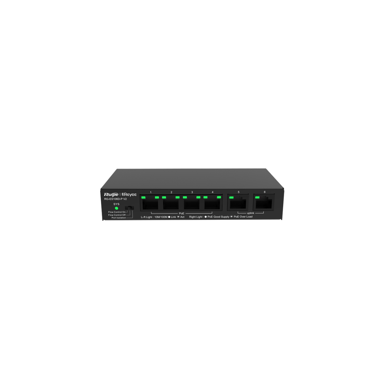 Комутатор Ruijie Reyee RG-ES106D-P V2