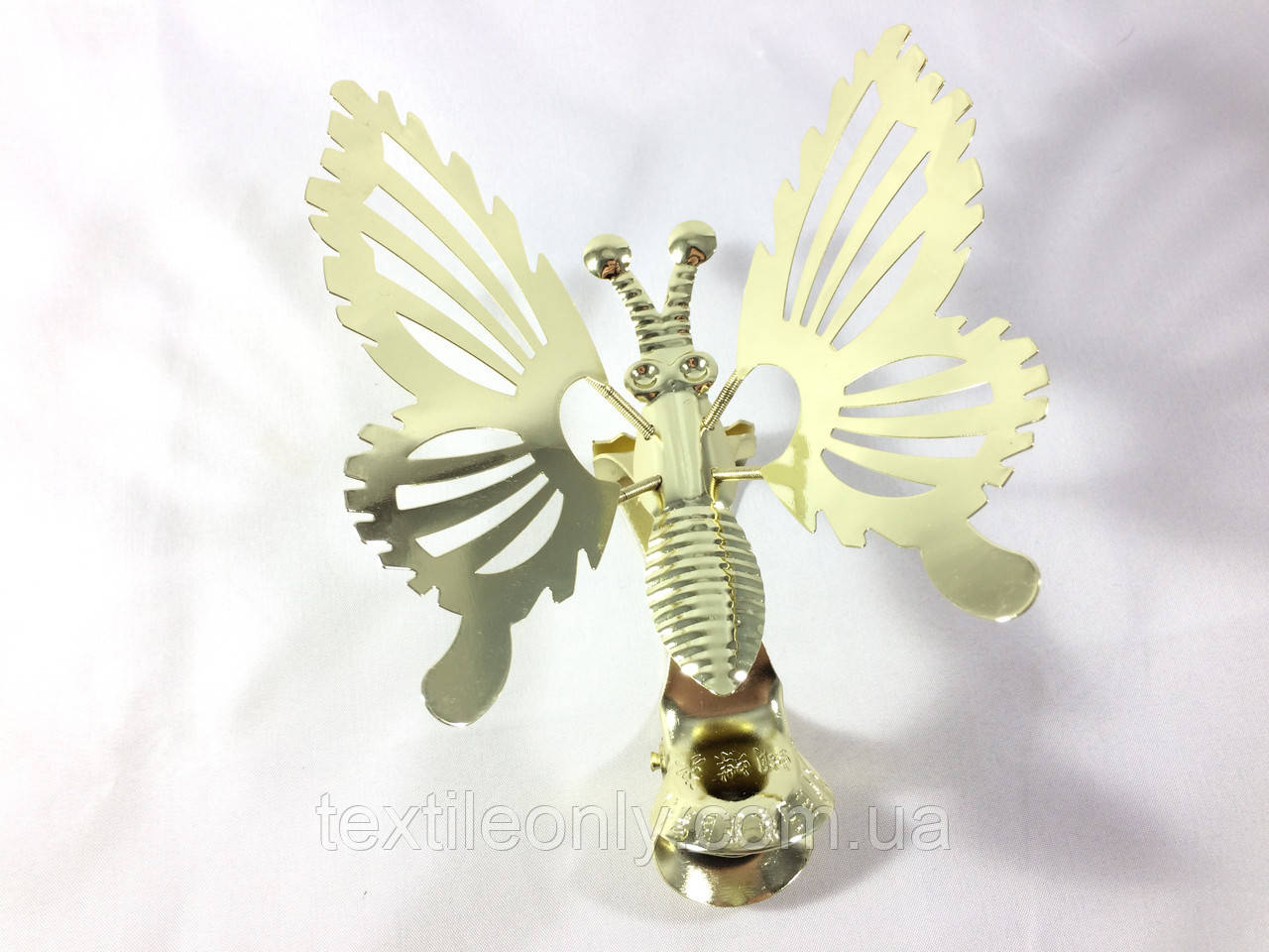Бабочка для штор металлическая цвет золото - фото 2 - id-p410925389