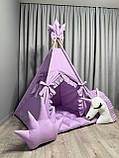 Вігвам для дівчинки Єдиноріжки БОНБОН Повний комплект, вігвам дитячий, вігвам для дітей, дитяча палатка, дитячий вігвам, вігвам, фото 4