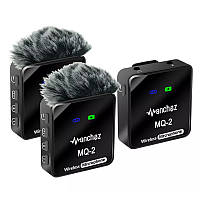 Беспроводной петличный микрофон Manchez MQ-2 2 ресивера Black (3_04824)
