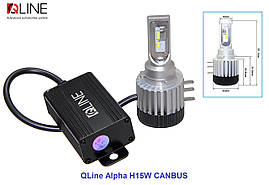 Лампи світлодіодні Qline Alpha H15W CanBus 6000K (2шт)