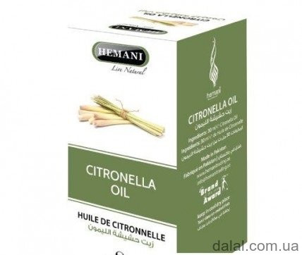 Масло цітронелли 30мл Hemani, фото 1