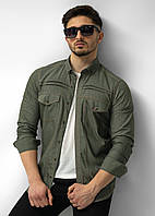 Молодежная мужская джинсовая рубашка M L XXL 32-216-502 SP-11
