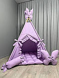 Вігвам Лавандовий метелик БОНБОН Повний комплект, вігвам дитячий, вігвам для дівчинки, вігвам для дітей, дитяча палатка, вігвам, фото 2