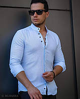 Летняя рубашка голубого цвета с дизайнерским воротником XL XXL 23-91-750 SP-11