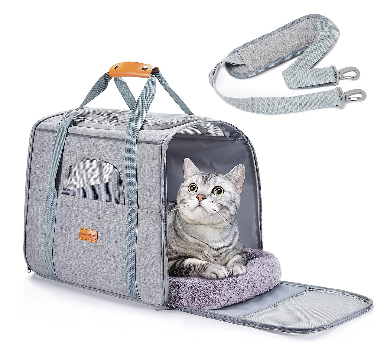 Сумка для перенесення домашніх тварин CosmoPet CP-50 з віконцем 46х32х36см Grey (3_04879)